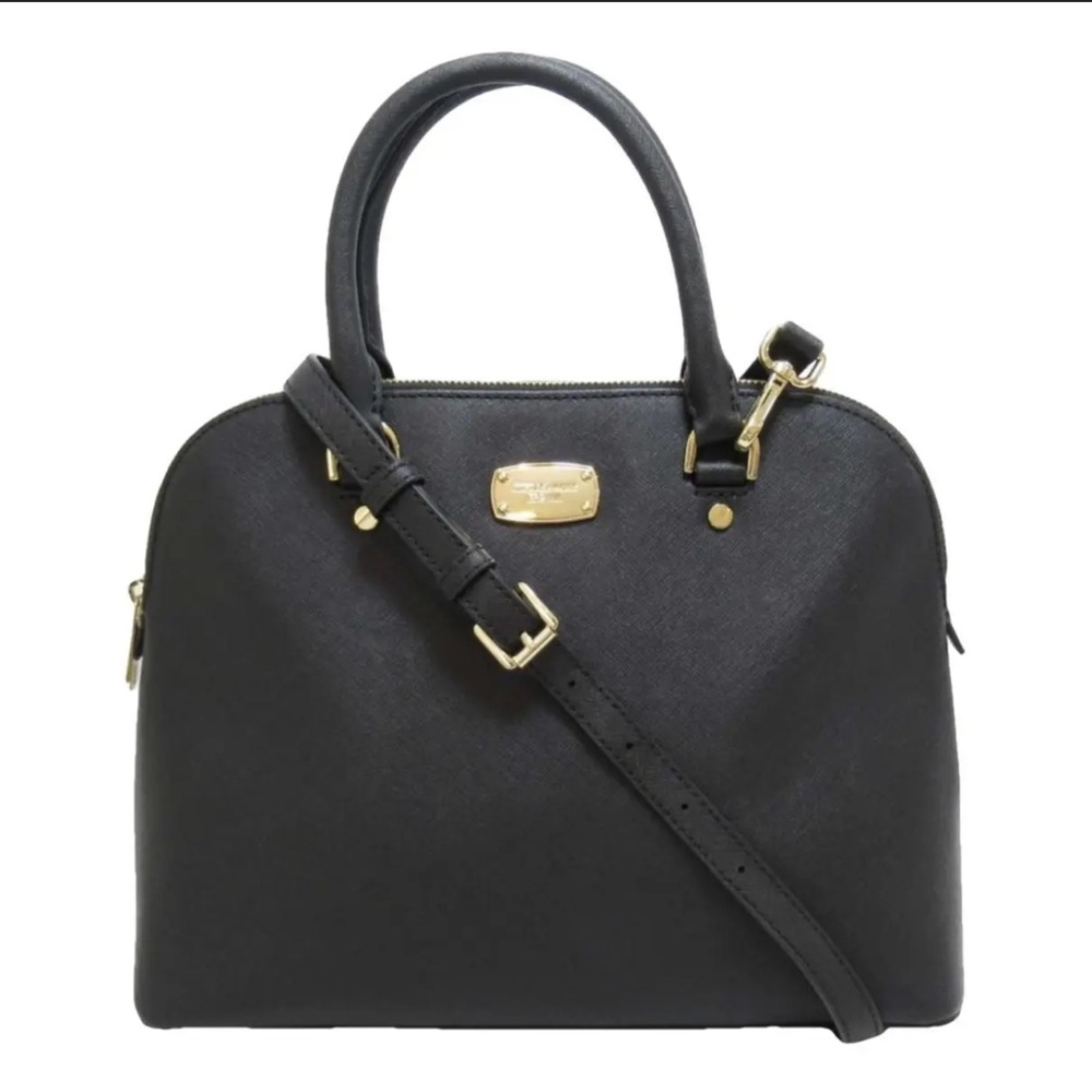 Michael Kors Cindy Medium Dome Satchel Black